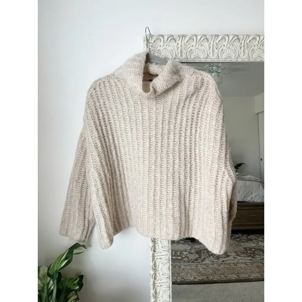 Free People Fluffy Fox Oversized Sweater